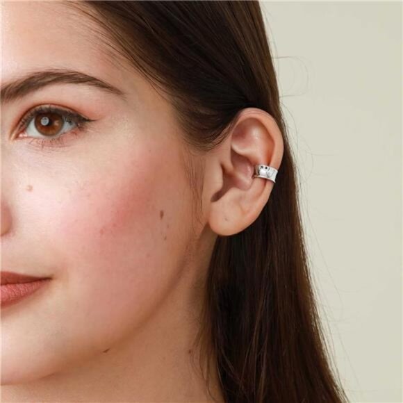 Cuff Earrings 925 Sterling Silver Ear Cuff Earrings Non-Piercing Fake Helix - Picture 3 of 7